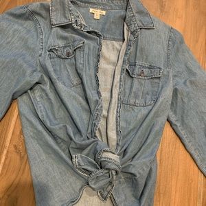Denim button up